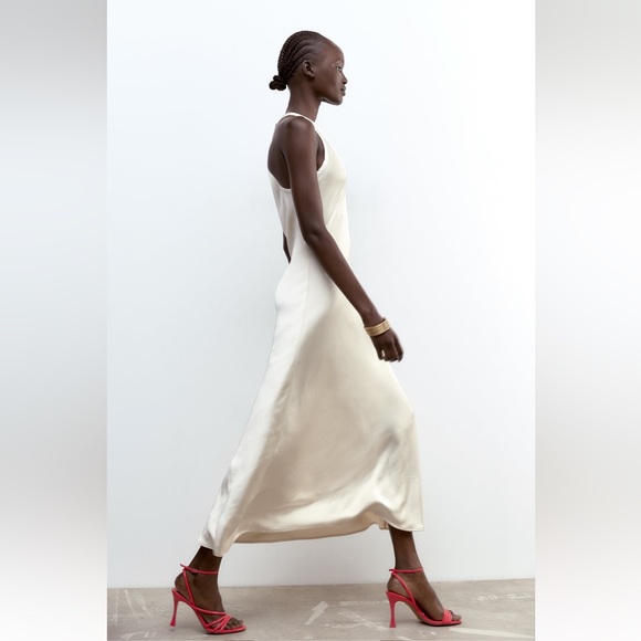 Zara HIGH HEELED STRAP SANDALS. Hot Pink. Size 6.5. New with Tags. - Picture 3 of 10